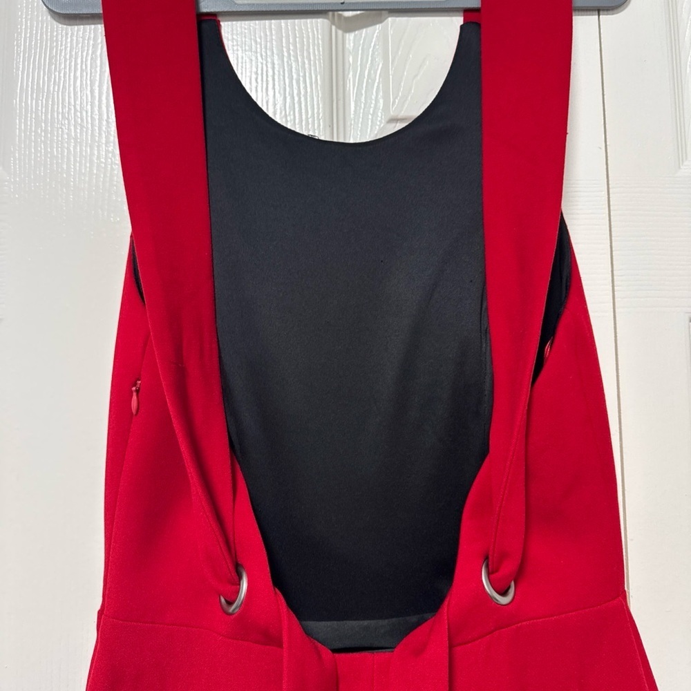 Zara Red Scoop-Neck Fit & Flare Mini Dress A33 - Picture 7 of 11